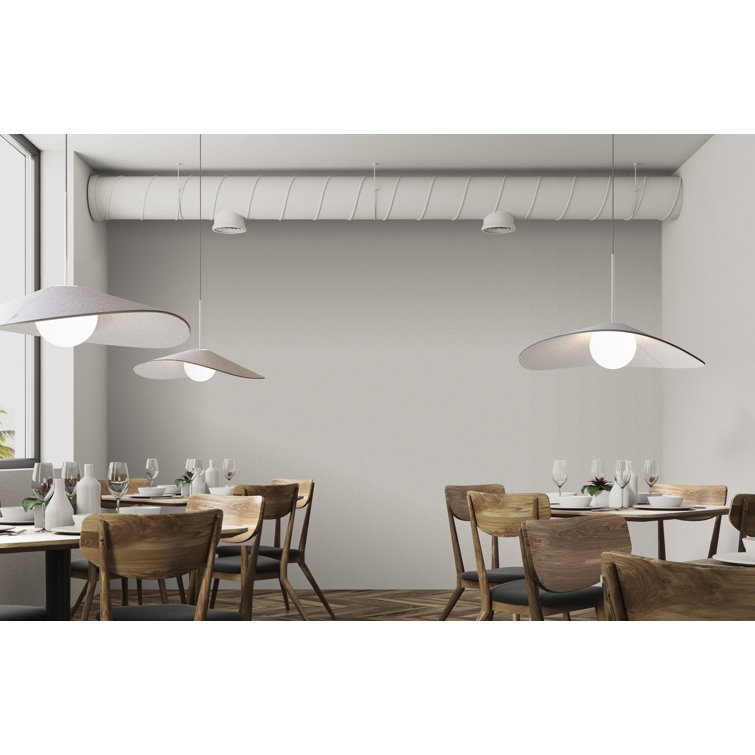 32" Wide Bola Felt LED Pendant with Dimmable Warm Light