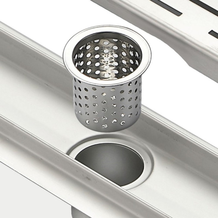 48" Stainless Steel Linear Shower Drain with Grate
