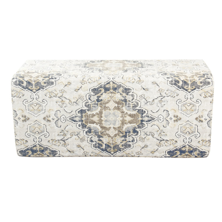 Modern Ebony and Cream 36" Upholstered Storage Bench