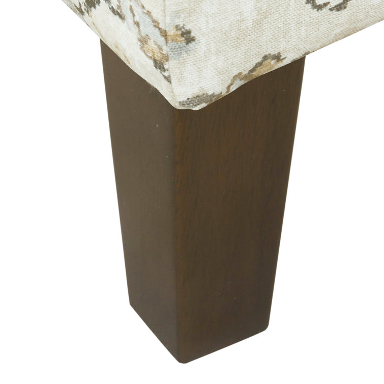 Modern Ebony and Cream 36" Upholstered Storage Bench