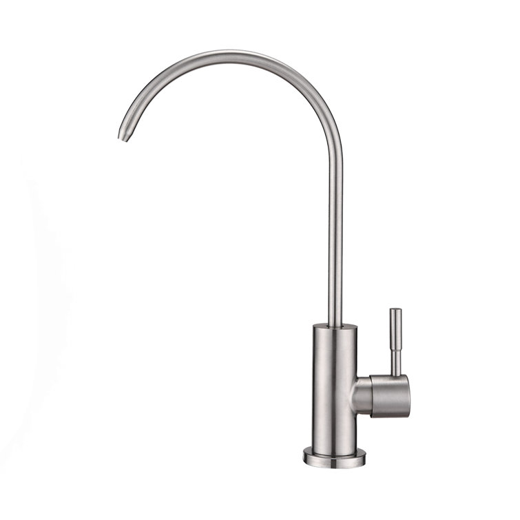 Brushed Nickel High Arc Kitchen Water Filter Faucet