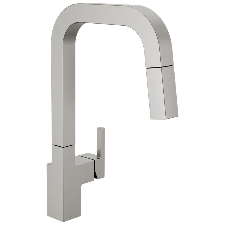 SpotShield Stainless Steel Pull-Down Kitchen Faucet with Spray