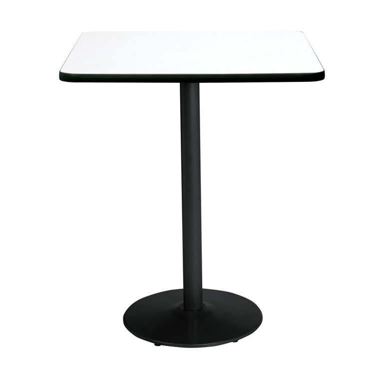 Graphite and Black Square Bar Height Dining Table