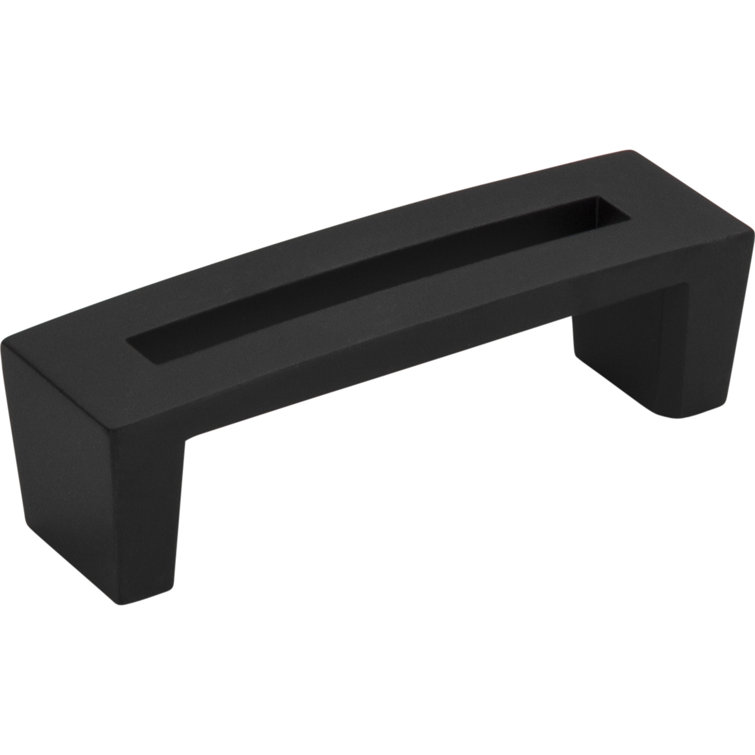Matte Black Modern 3" Bar Handle with Mounting Hardware