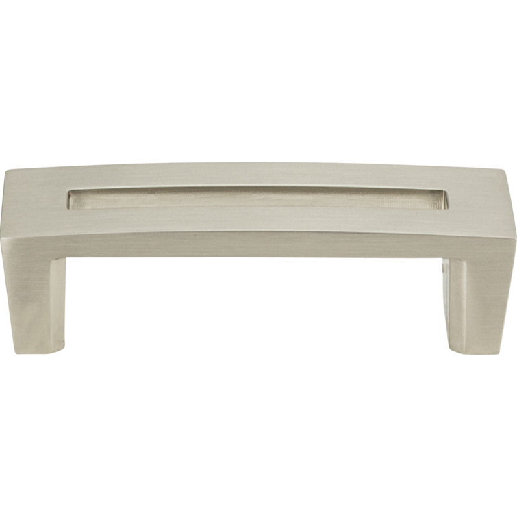Modern Brushed Nickel 3" Bar Handle with Mounting Hardware