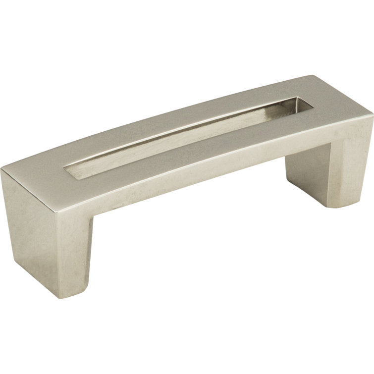 Polished Nickel Modern Bar Pull with Mounting Hardware