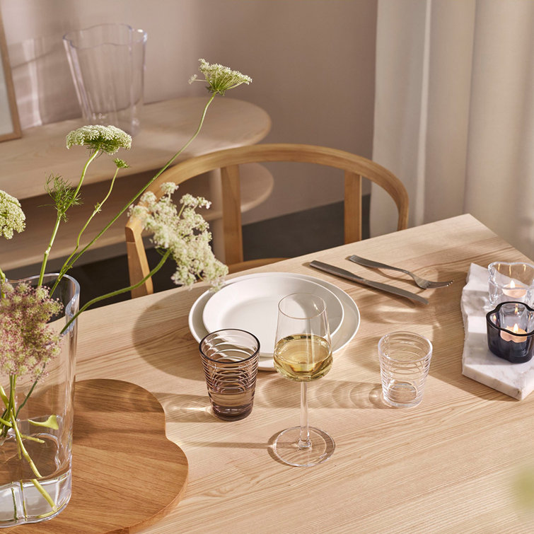 Aino Aalto Aqua Glass Tumblers Set of 2, 11 oz