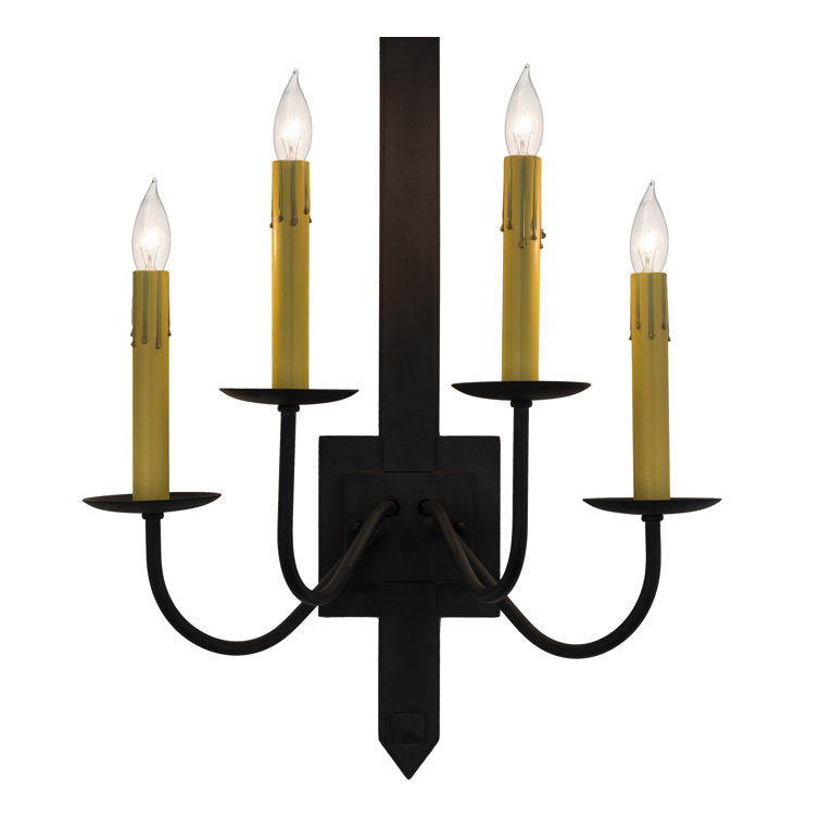Costello Black 24" Dimmable 4-Light Wall Sconce