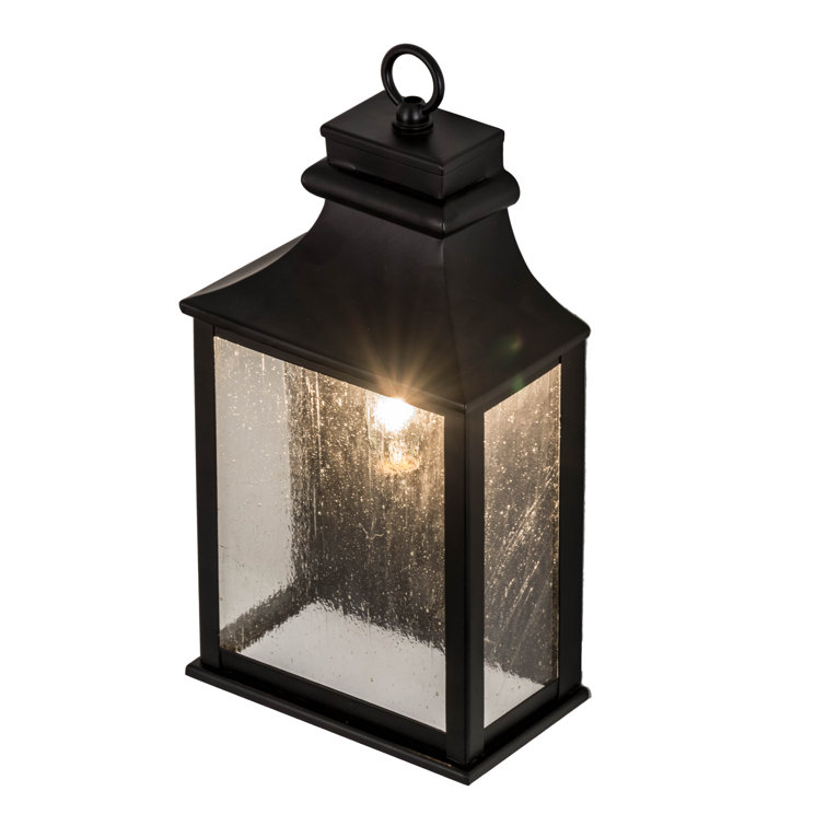 Bastille Black and Clear Glass Outdoor Wall Lantern