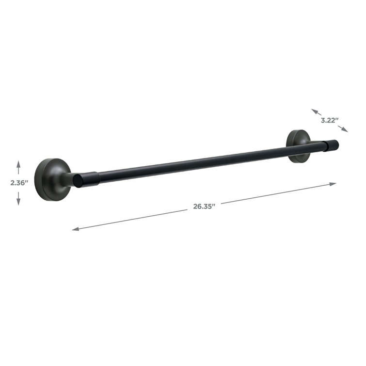 Matte Black Metal 4-Piece Bathroom Hardware Set