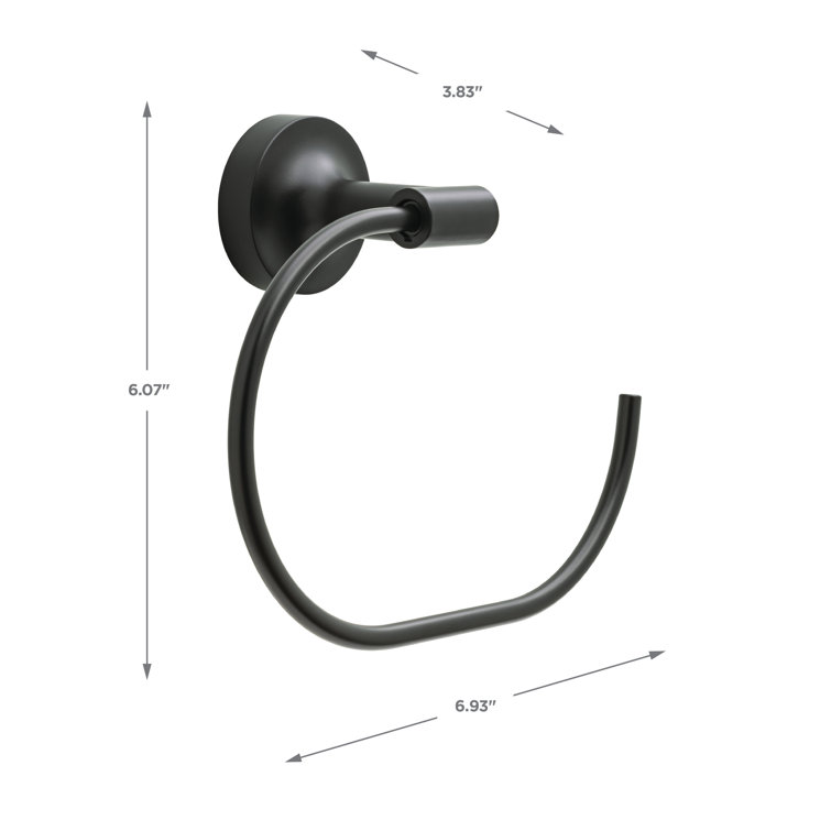 Matte Black Metal 4-Piece Bathroom Hardware Set