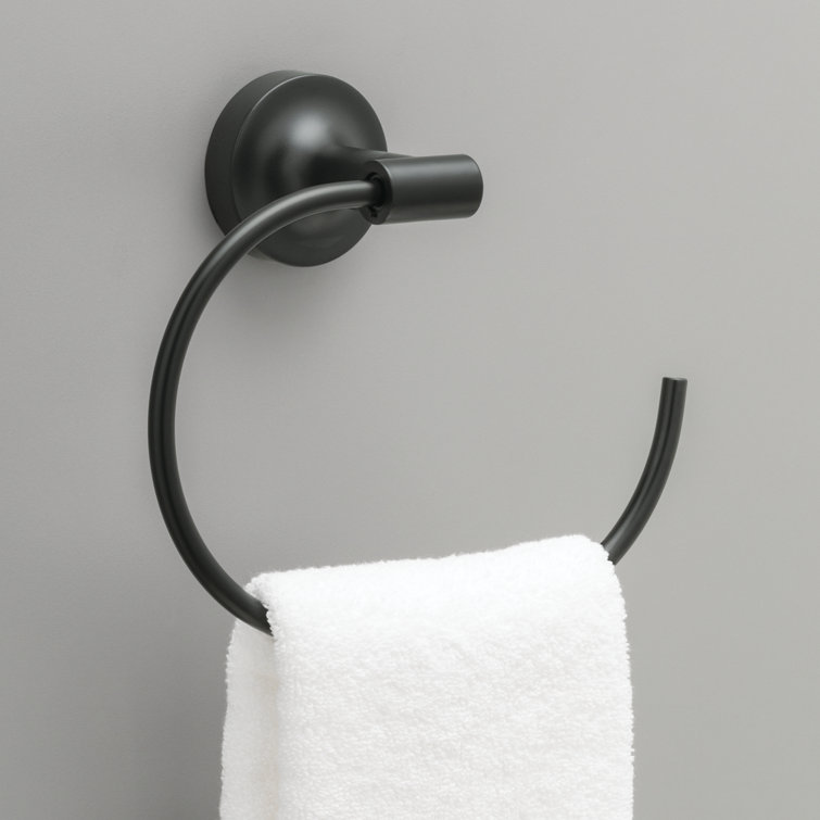 Matte Black Metal 4-Piece Bathroom Hardware Set