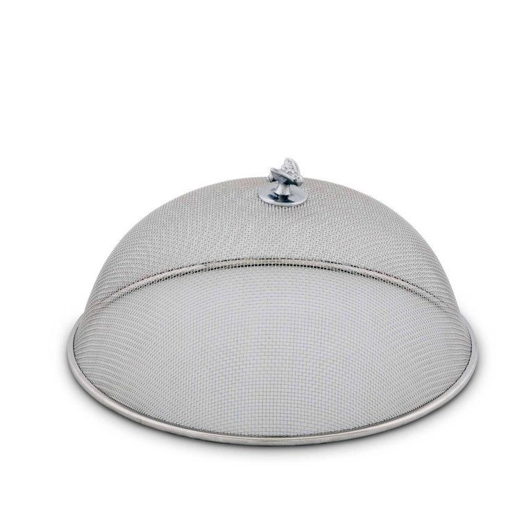 10.5'' Stainless Steel Mesh Picnic Food Cover with Aluminum Bee Knob