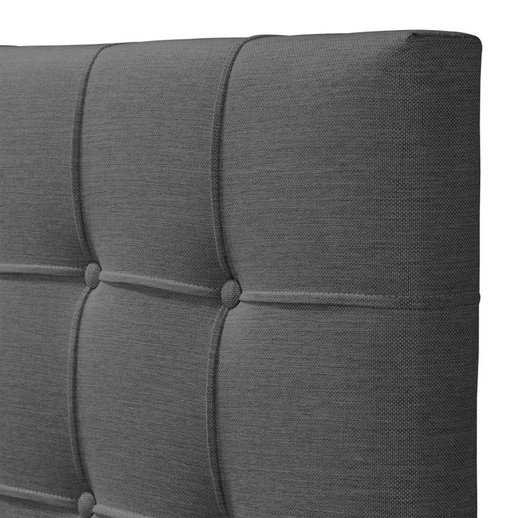 Plush Dark Gray Queen Upholstered Bed with Tufted Headboard and Storage Drawers