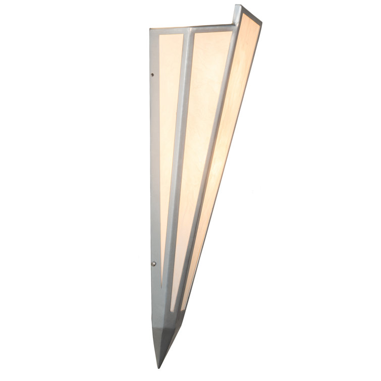 Brum 2-Light V-Shaped Chrome and Black Wall Sconce