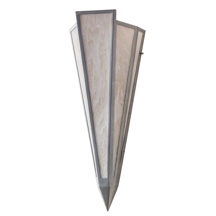 Brum 2-Light V-Shaped Chrome and Black Wall Sconce