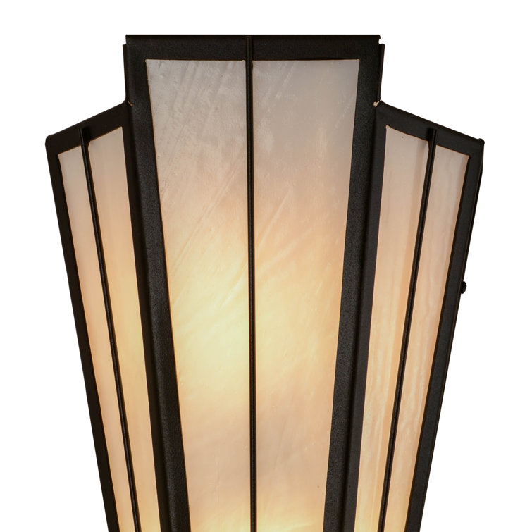 Black and White Glass Fabric Dimmable Wall Sconce