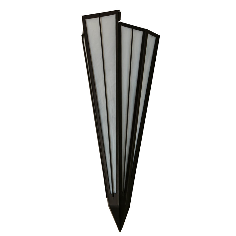 Black and White Glass Fabric Dimmable Wall Sconce