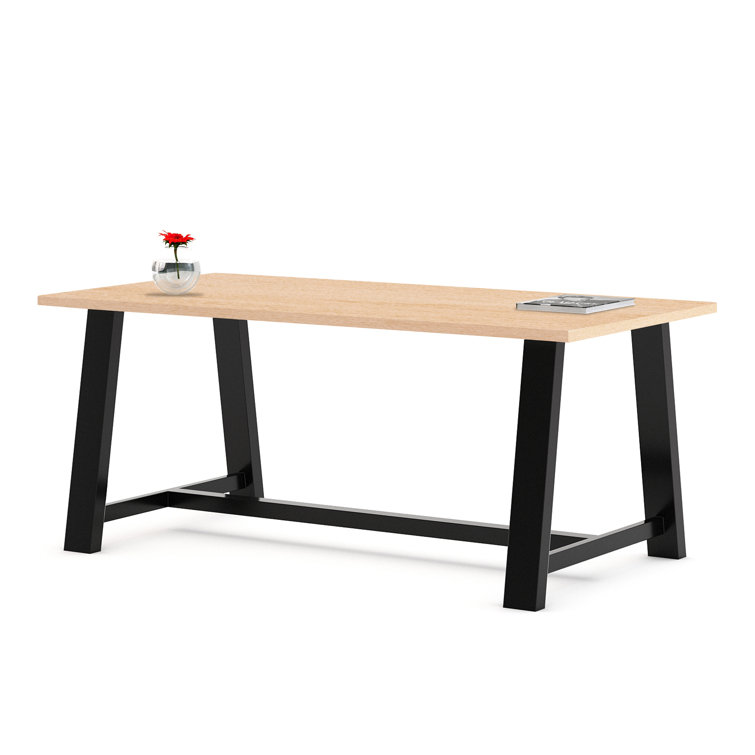 Maple and Steel Industrial Conference Table, 72" x 36"