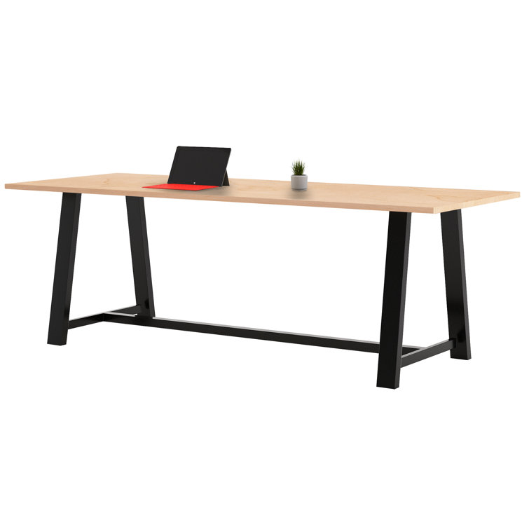 Maple and Steel Industrial Conference Table, 72" x 36"