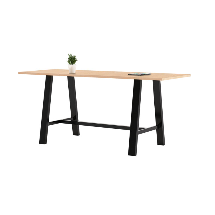 Maple and Steel Industrial Conference Table, 72" x 36"