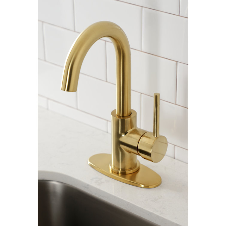 Brushed Brass Single-Handle Bar Prep Faucet