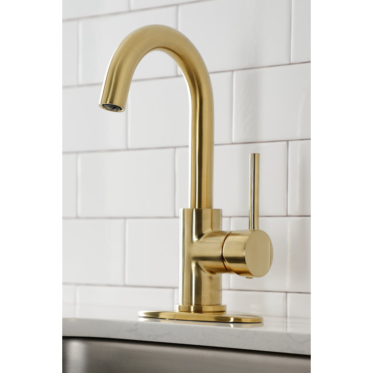 Brushed Brass Single-Handle Bar Prep Faucet
