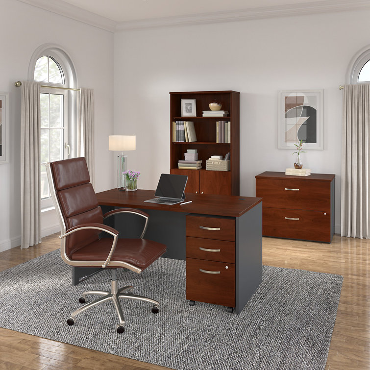 Hansen Cherry 73" Adjustable 5-Shelf Bookcase