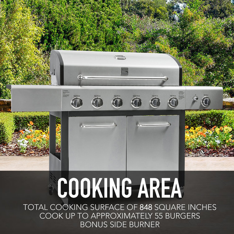 Kenmore XL Stainless Steel Propane Gas Grill with Side Burner