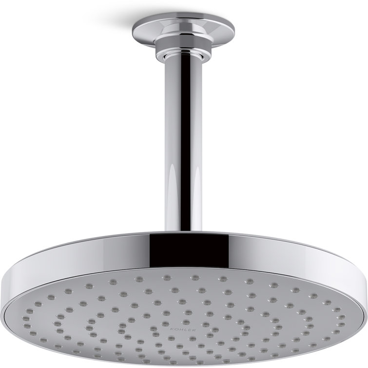 Polished Chrome 8-Inch Ceiling and Wall Mounted Rain Showerhead
