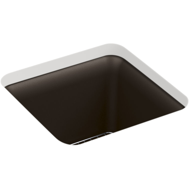 Matte Brown Neoroc Undermount Bar Sink with Soft Curves