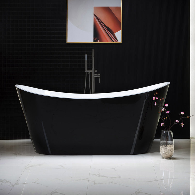 67'' x 31.5'' Freestanding Soaking Acrylic Bathtub