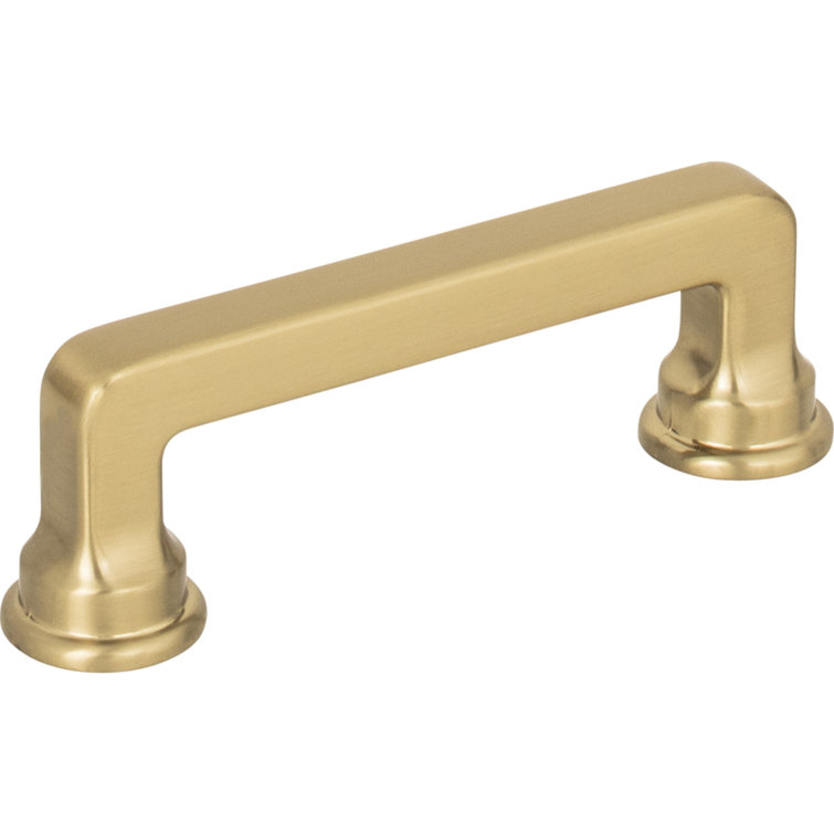 Warm Brass Polished Bar Pull Handle with Mounting Hardware