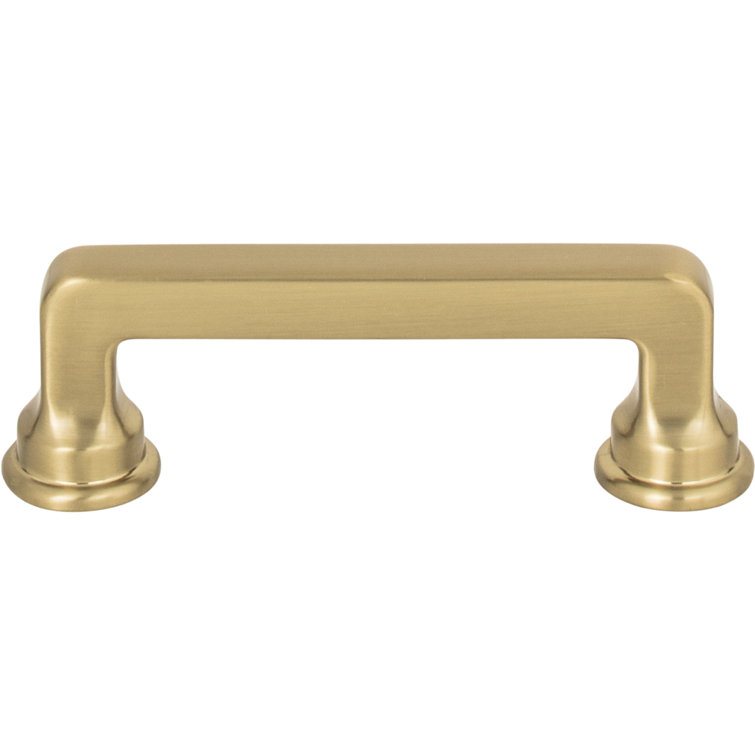 Warm Brass Polished Bar Pull Handle with Mounting Hardware