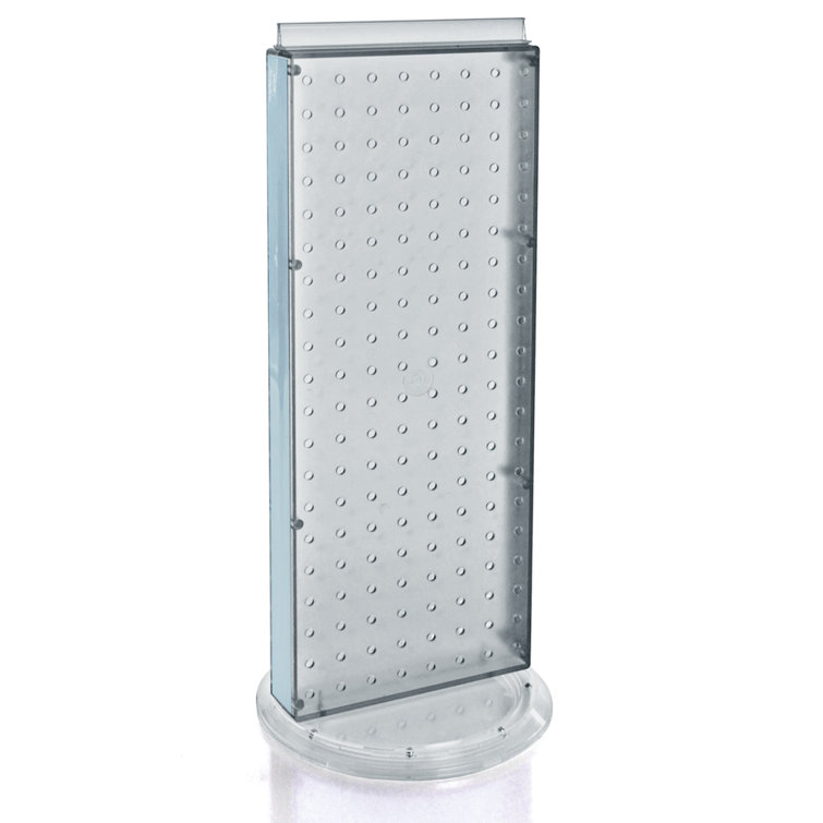 Clear Translucent Plastic Pegboard Counter Display, 20.25" Height