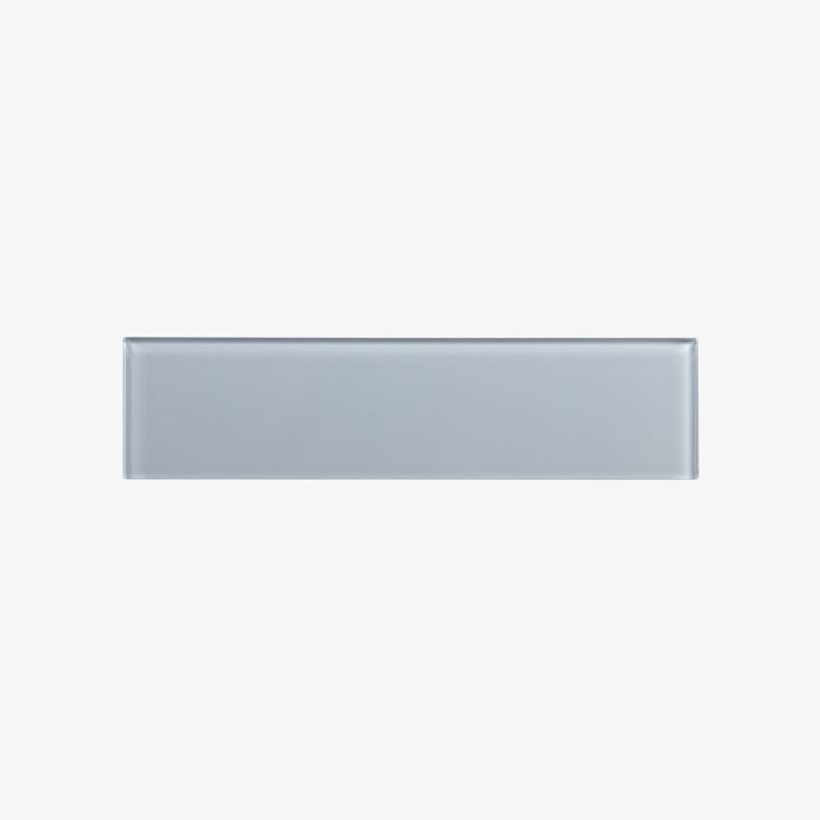 Moonlight Gray 3" x 12" Polished Glass Subway Tile