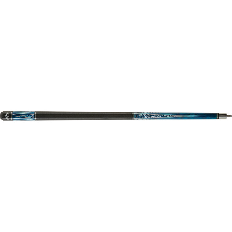Athena 18oz Blue Stained Maple Pool Cue with White Roses
