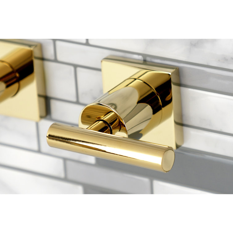 Manhattan Elegance Antique Brass 12.5" Wall Mount Bathroom Faucet