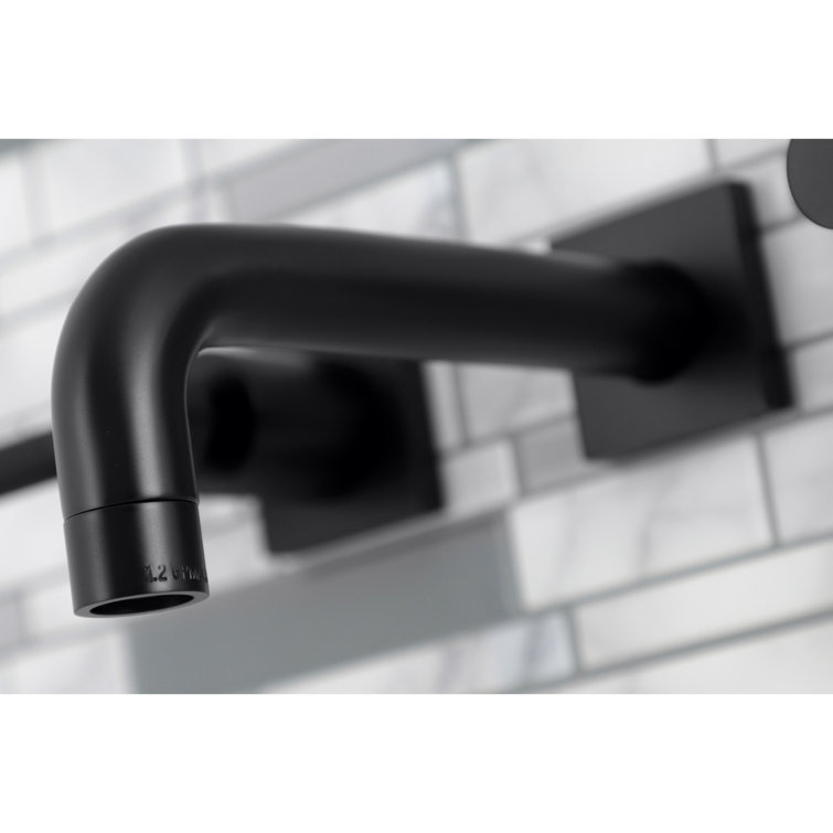 Matte Black Wall Mounted Brass Bathroom Faucet