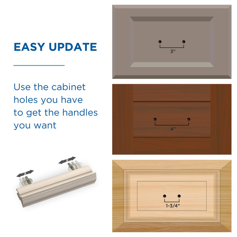 Champagne Bronze Modern Adjustable Cabinet Drawer Pulls