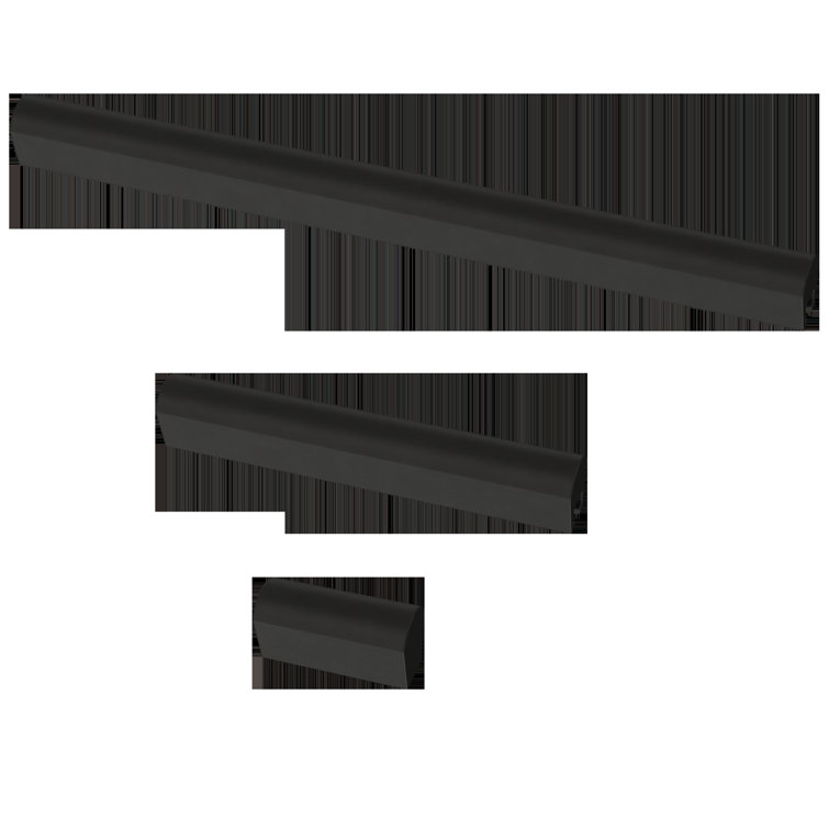 Matte Black Adjustable Modern Brass Bar Pulls with Mounting Hardware