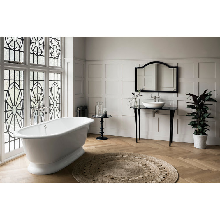 York 68.5" Gloss White Freestanding Soaking Bathtub