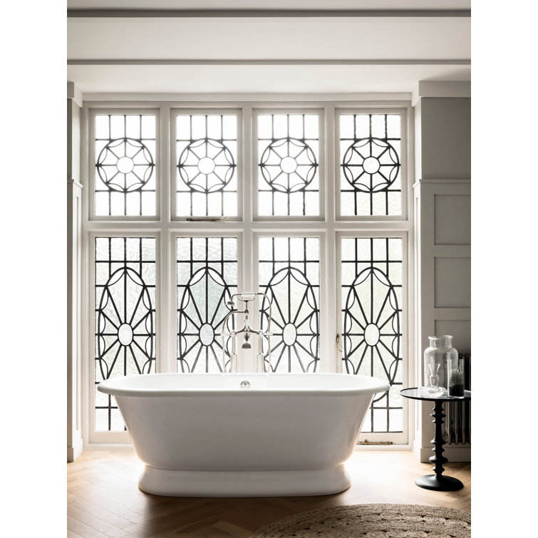 York 68.5" Gloss White Freestanding Soaking Bathtub