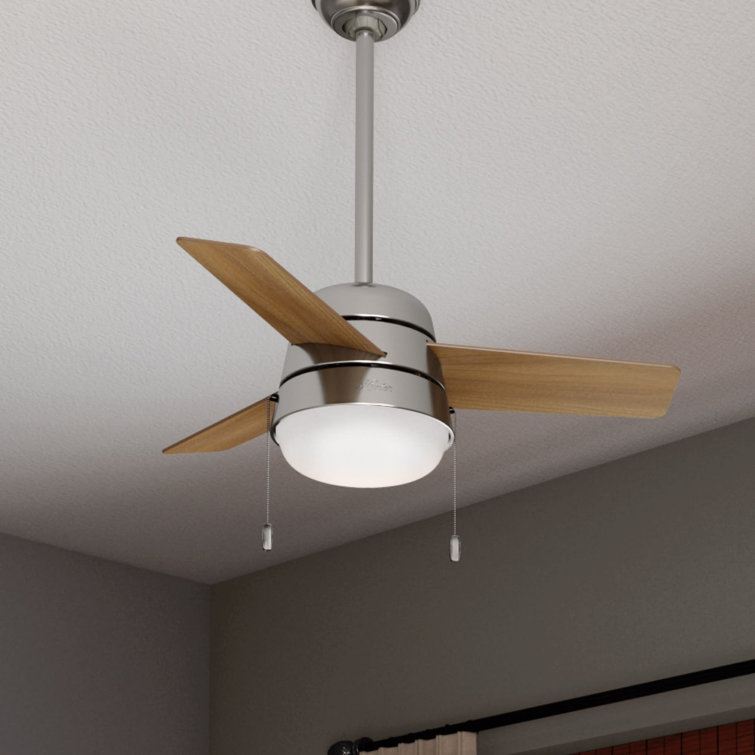 36'' Brushed Nickel Ceiling Fan with LED Light Kit