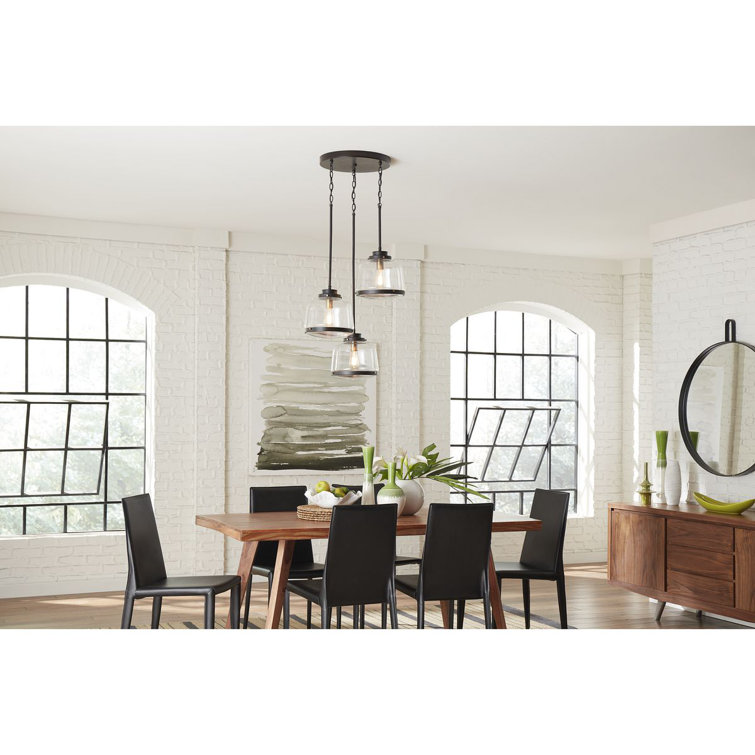 Antique Bronze Round Pendant Canopy for 3 Lights