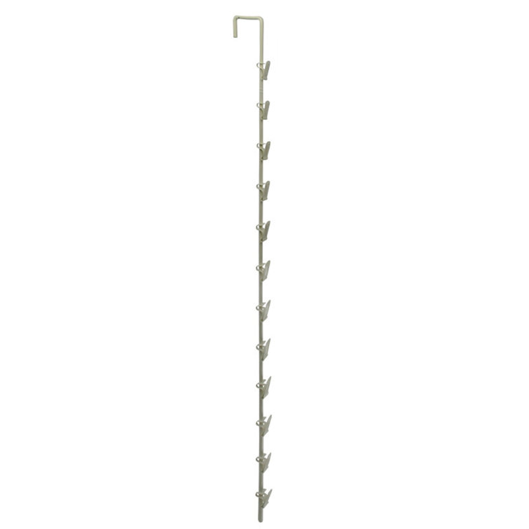 12 Station Silver Metal Display Rod with Squared Top, 10-Pack