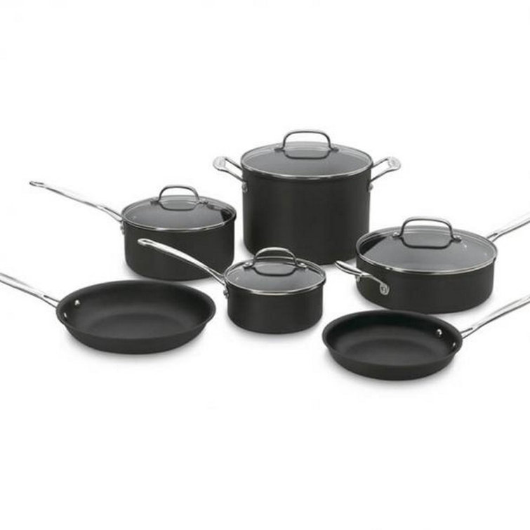 Gray Non-Stick Aluminum 10-Piece Cookware Set