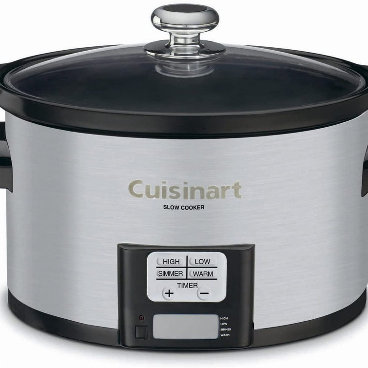 Cuisinart 3.5 Quart Silver Stainless Steel Programmable Slow Cooker