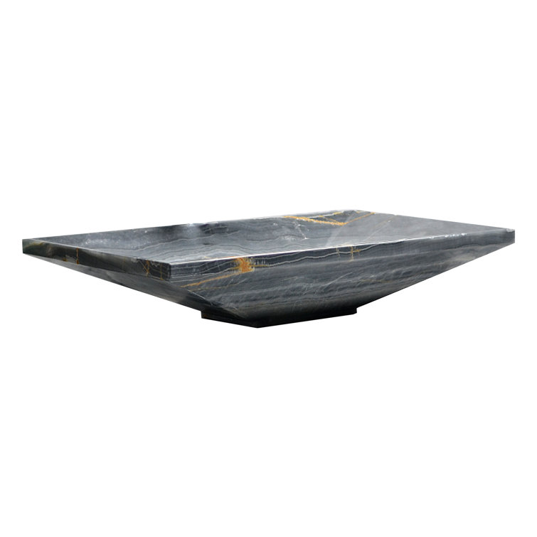 Gray Onyx Rectangular Above-Counter Bathroom Sink