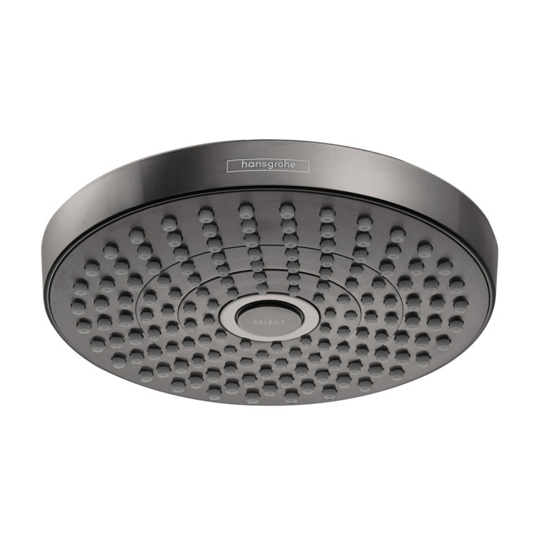 Croma Select S Brushed Black Chrome Round Rain Shower Head